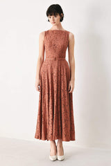 TRUE ROMANCE WOVEN LACE MIDI DRESS - Flying Tomato - Flyclothing LLC