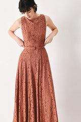 TRUE ROMANCE WOVEN LACE MIDI DRESS - Flying Tomato - Flyclothing LLC