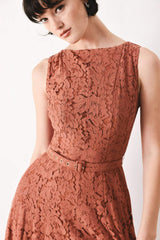 TRUE ROMANCE WOVEN LACE MIDI DRESS - Flying Tomato - Flyclothing LLC