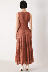 TRUE ROMANCE WOVEN LACE MIDI DRESS - Flying Tomato - Flyclothing LLC