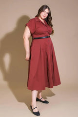 PERFECT BALANCE WOVEN MIDI DRESS - Flying Tomato - Flyclothing LLC