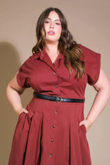 PERFECT BALANCE WOVEN MIDI DRESS - Flying Tomato - Flyclothing LLC