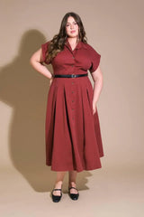 PERFECT BALANCE WOVEN MIDI DRESS - Flying Tomato - Flyclothing LLC