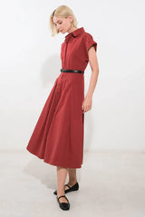PERFECT BALANCE WOVEN MIDI DRESS - Flying Tomato - Flyclothing LLC