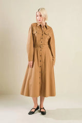 CHARMING DECISION WOVEN MIDI DRESS - Flying Tomato - Flyclothing LLC