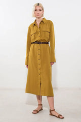 STATE OF BLISS WOVEN MIDI DRESS - Flying Tomato - Flyclothing LLC