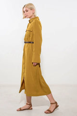 STATE OF BLISS WOVEN MIDI DRESS - Flying Tomato - Flyclothing LLC