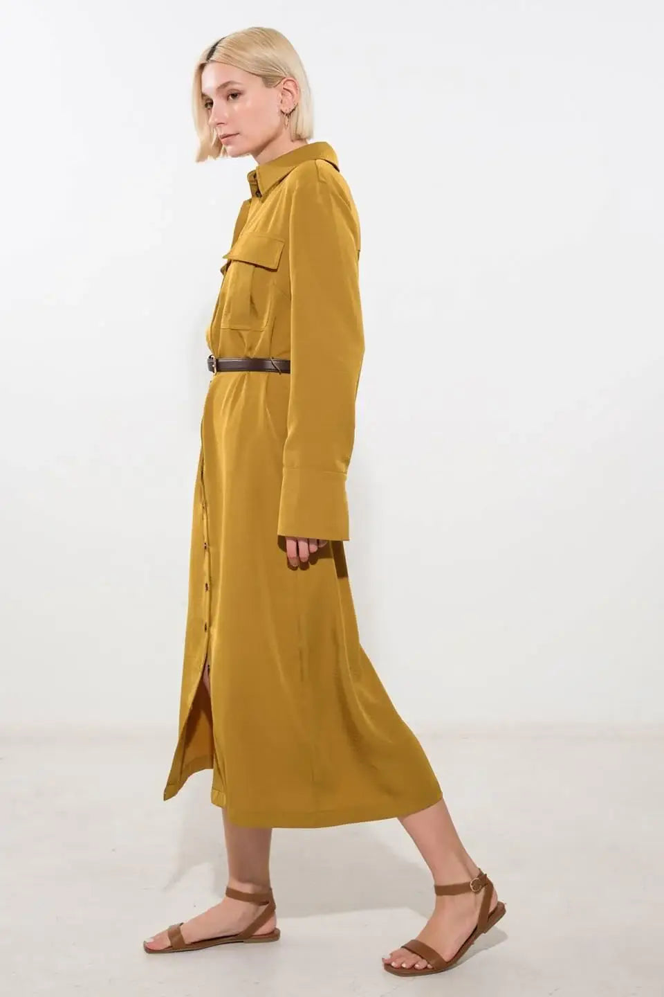 STATE OF BLISS WOVEN MIDI DRESS - Flying Tomato - Flyclothing LLC