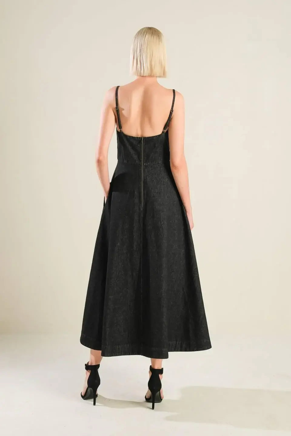 YOU ARE MY SUNSHINE DENIM MIDI DRESS - Flying Tomato - Flyclothing LLC