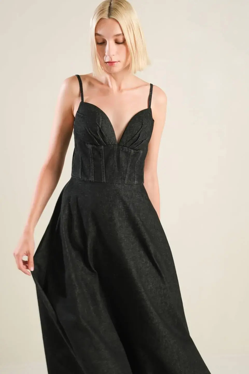 YOU ARE MY SUNSHINE DENIM MIDI DRESS - Flying Tomato - Flyclothing LLC