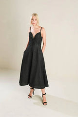 YOU ARE MY SUNSHINE DENIM MIDI DRESS - Flying Tomato - Flyclothing LLC
