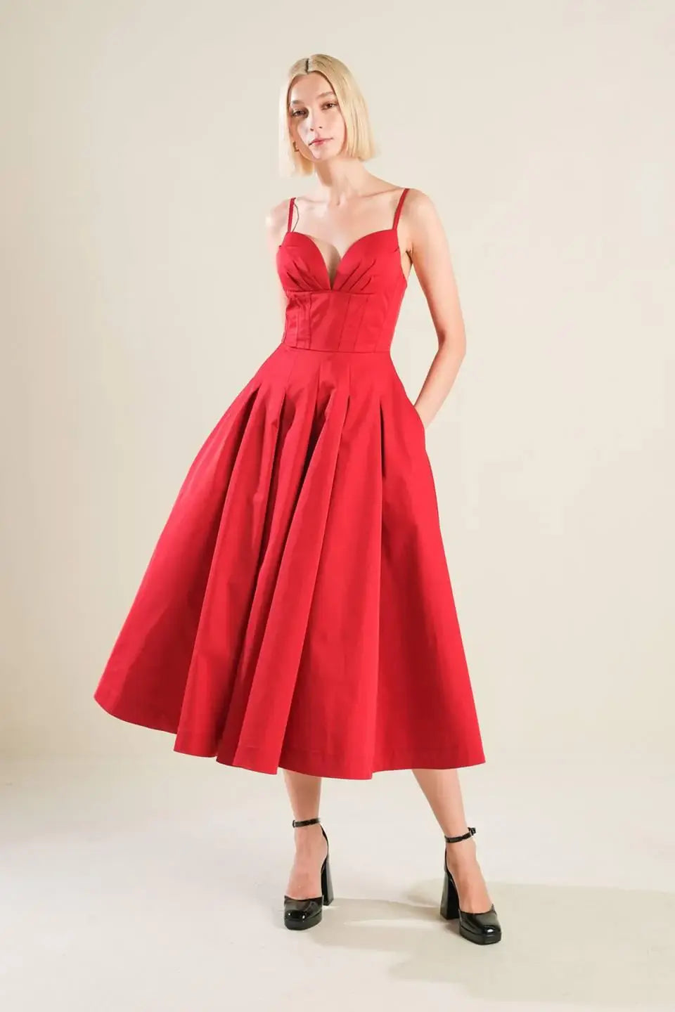 DREAM KEEPER WOVEN MIDI DRESS - Flying Tomato - Flyclothing LLC