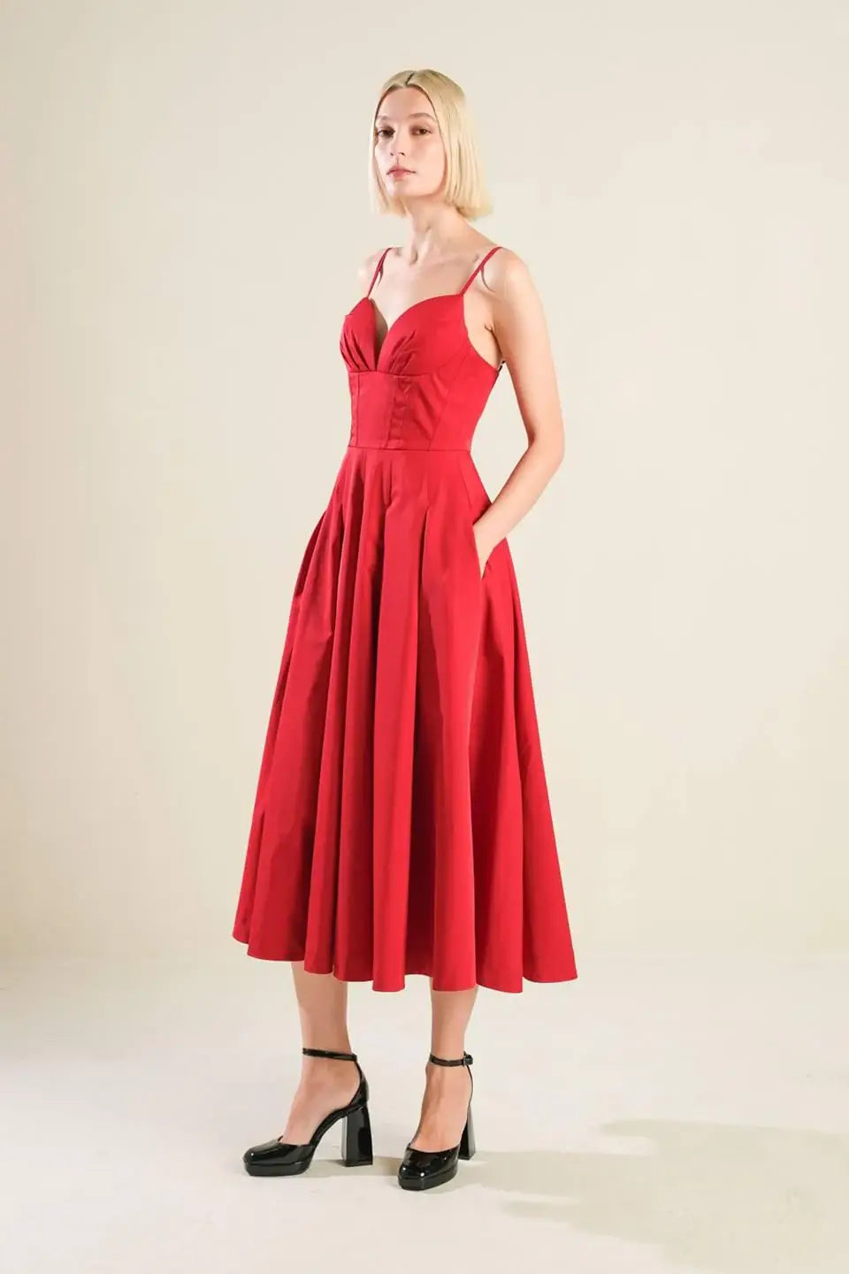 DREAM KEEPER WOVEN MIDI DRESS - Flying Tomato - Flyclothing LLC