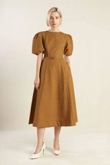 CAN'T STOP ME WOVEN MIDI DRESS - Flying Tomato - Flyclothing LLC