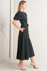 IN MY MIND DENIM MIDI DRESS - Flying Tomato - Flyclothing LLC