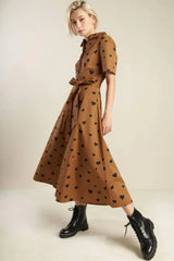 READY TO GO WOVEN MIDI DRESS - Flying Tomato - Flyclothing LLC