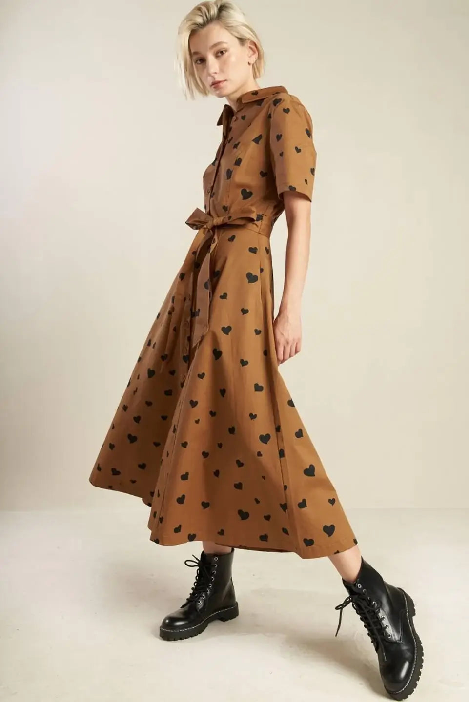 READY TO GO WOVEN MIDI DRESS - Flying Tomato - Flyclothing LLC