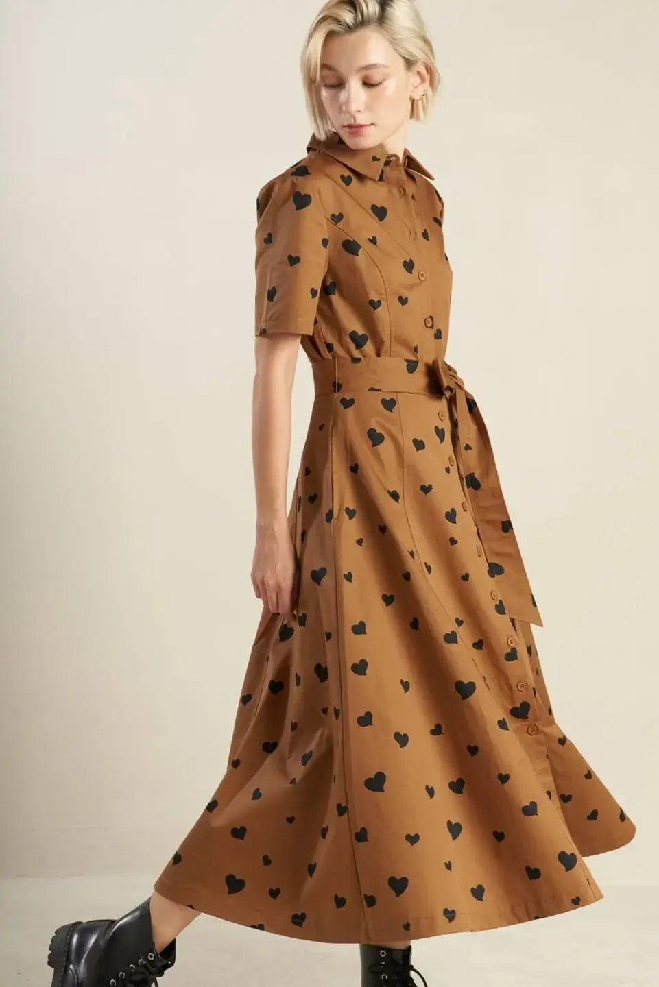 READY TO GO WOVEN MIDI DRESS - Flying Tomato - Flyclothing LLC