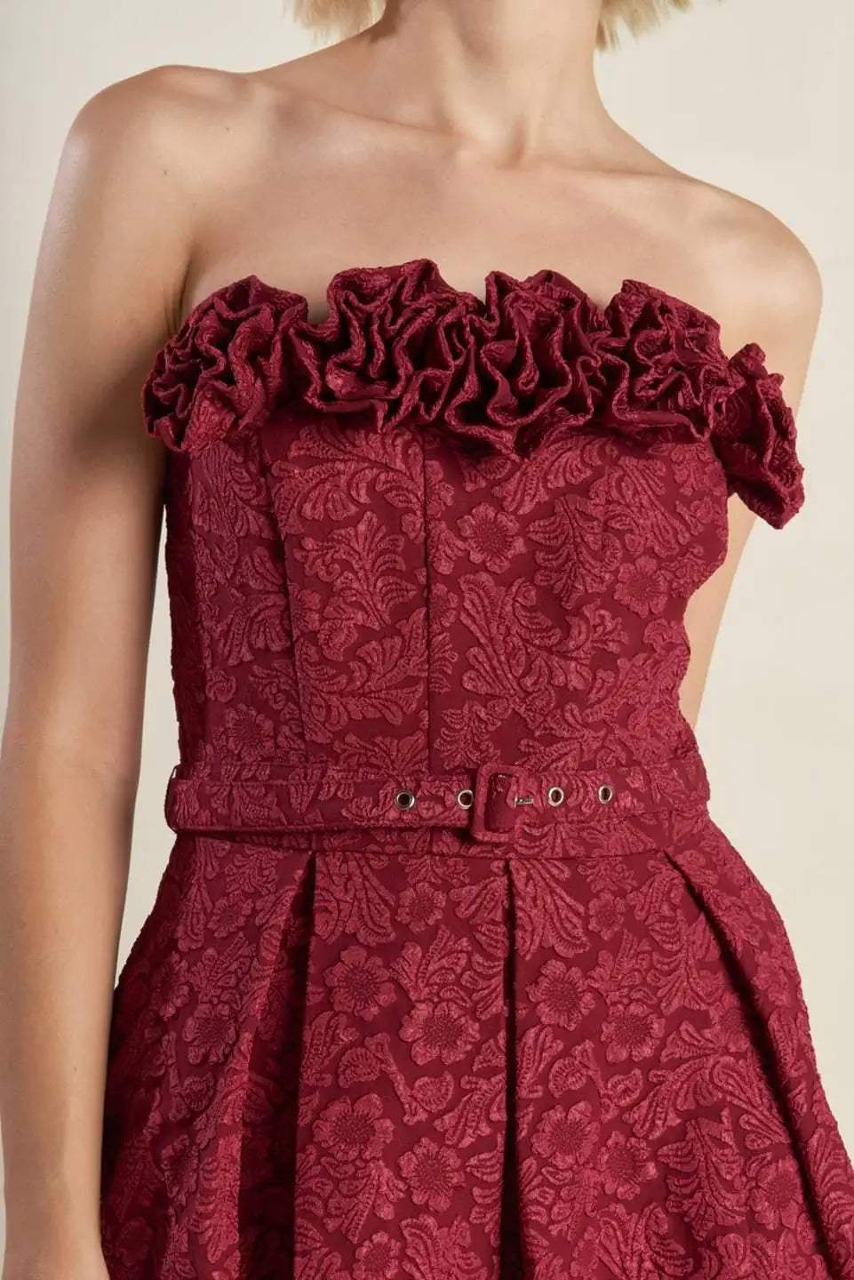 GLORIOUS SHINE WOVEN MIDI DRESS - Flying Tomato - Flyclothing LLC