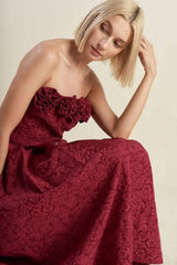 GLORIOUS SHINE WOVEN MIDI DRESS - Flying Tomato - Flyclothing LLC