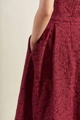 GLORIOUS SHINE WOVEN MIDI DRESS - Flying Tomato - Flyclothing LLC