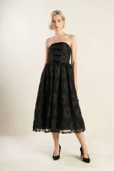 CONFIDENCE GAME LACE MIDI DRESS - Flying Tomato - Flyclothing LLC