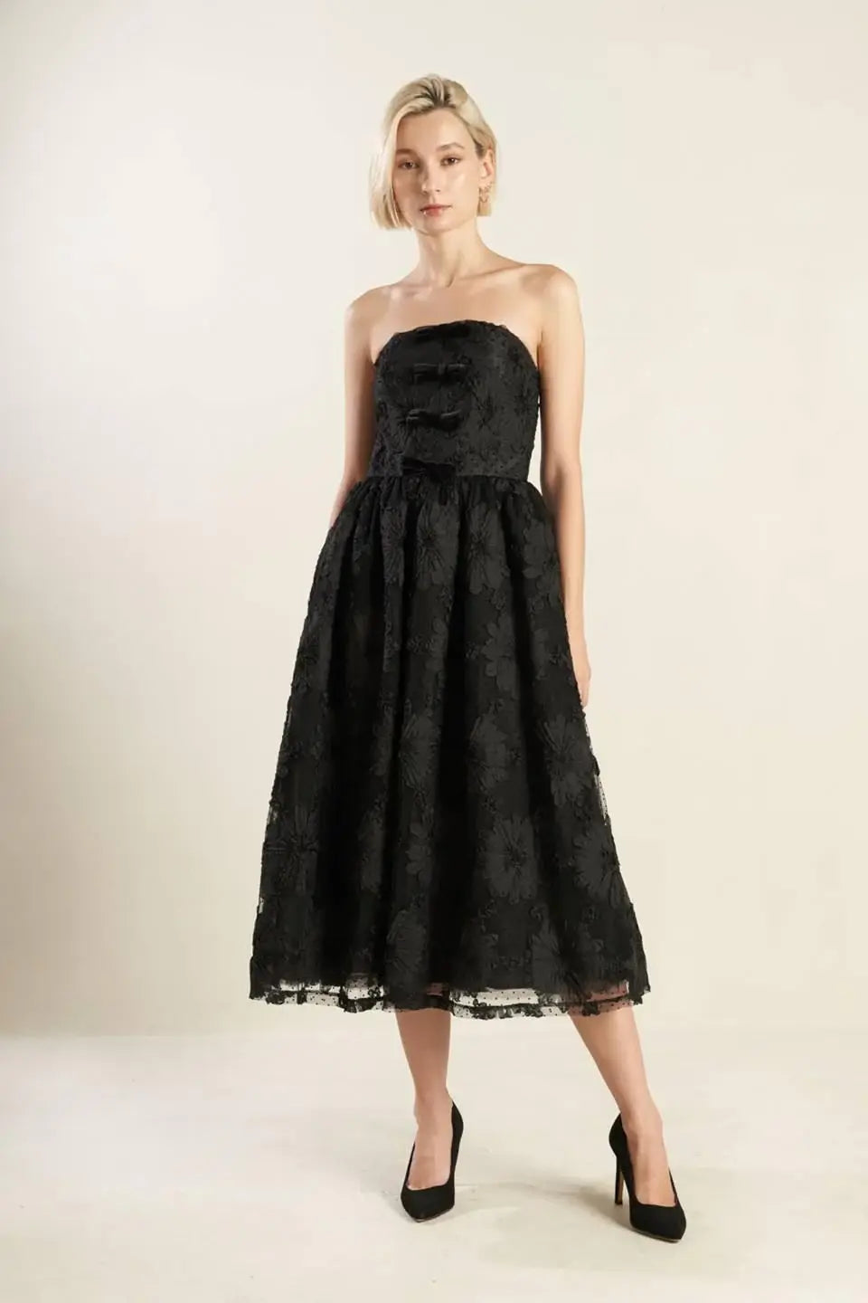 CONFIDENCE GAME LACE MIDI DRESS - Flying Tomato - Flyclothing LLC