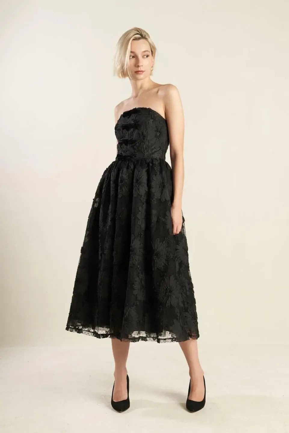 CONFIDENCE GAME LACE MIDI DRESS - Flying Tomato - Flyclothing LLC