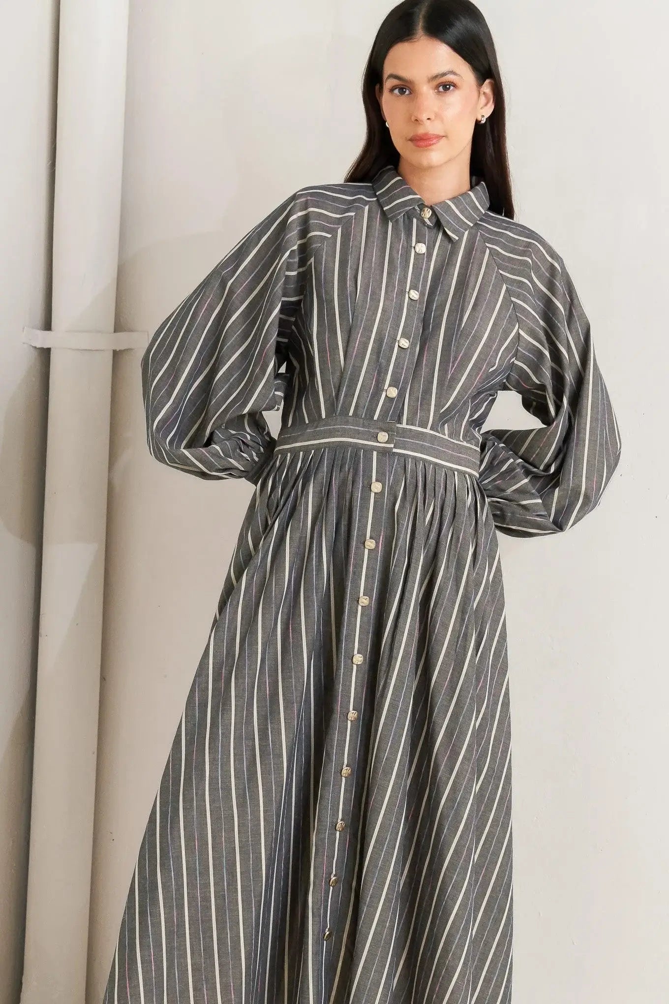 WHAT I FEEL WOVEN MIDI DRESS - Flying Tomato - Flyclothing LLC