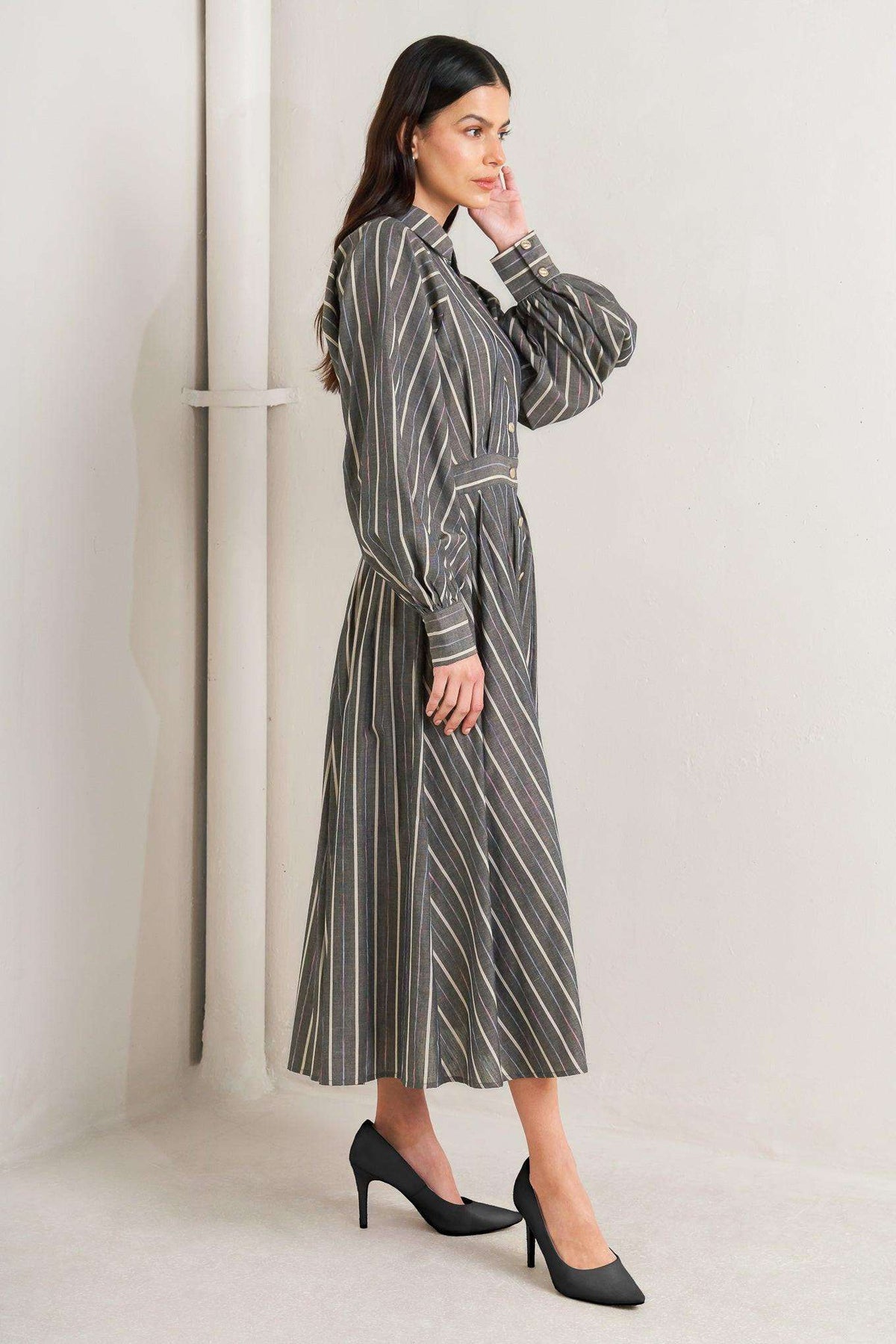 WHAT I FEEL WOVEN MIDI DRESS - Flying Tomato - Flyclothing LLC