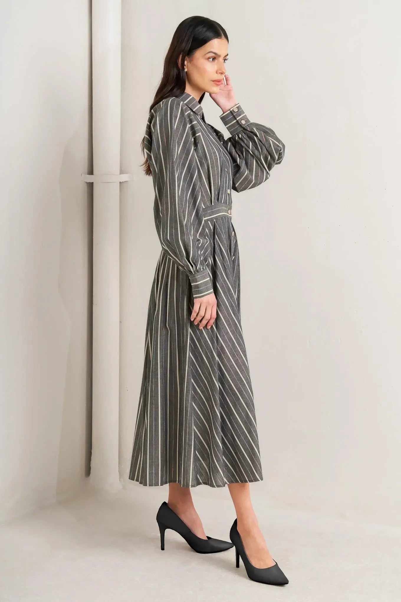WHAT I FEEL WOVEN MIDI DRESS - Flying Tomato - Flyclothing LLC