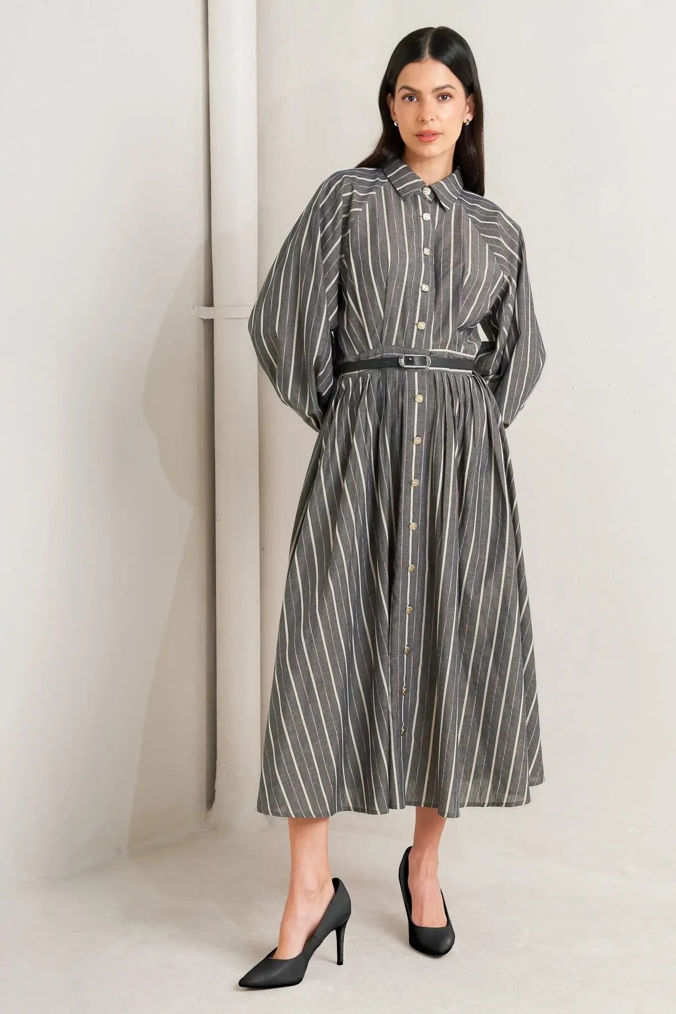 WHAT I FEEL WOVEN MIDI DRESS - Flying Tomato - Flyclothing LLC