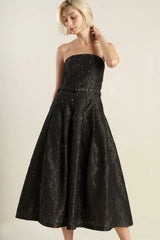 THE TRUTH IS WOVEN LACE MIDI DRESS - Flying Tomato - Flyclothing LLC
