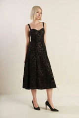STAPLE MOMENT WOVEN LACE MIDI DRESS - Flying Tomato - Flyclothing LLC