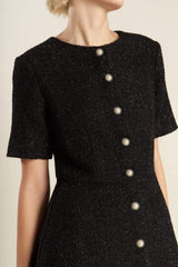 SOMETHING MORE TWEED WOVEN MIDI DRESS - Flying Tomato - Flyclothing LLC