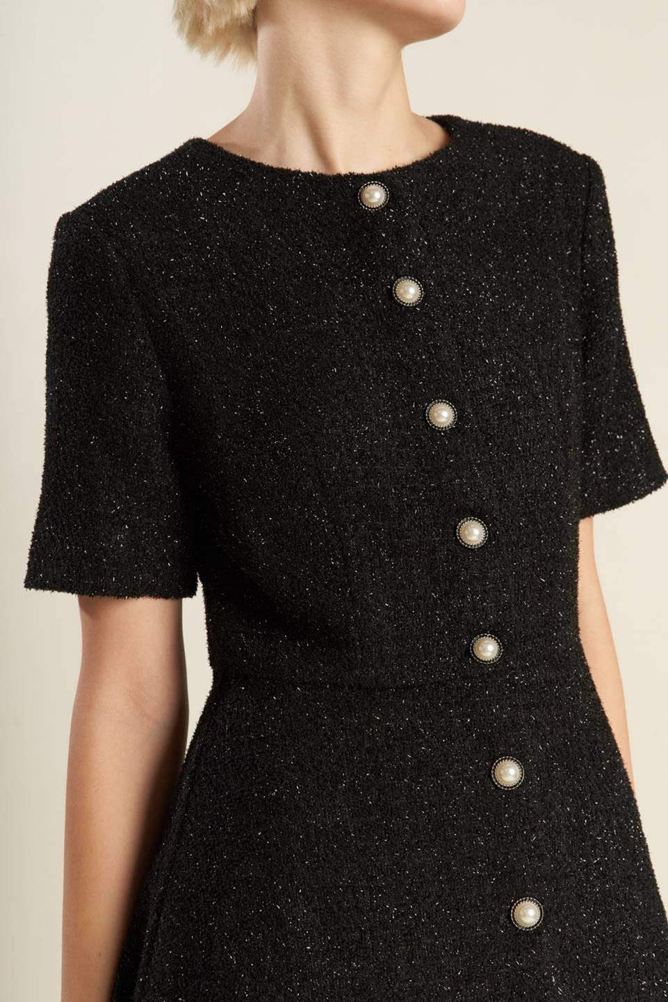 SOMETHING MORE TWEED WOVEN MIDI DRESS - Flying Tomato - Flyclothing LLC