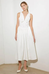 FANCIFUL ESCAPES WOVEN MIDI DRESS - Flying Tomato - Flyclothing LLC