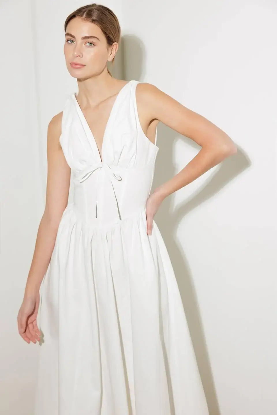 FANCIFUL ESCAPES WOVEN MIDI DRESS - Flying Tomato - Flyclothing LLC