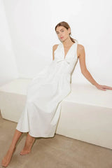 FANCIFUL ESCAPES WOVEN MIDI DRESS - Flying Tomato - Flyclothing LLC