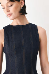 CLASSICAL BALLET DENIM MINI DRESS