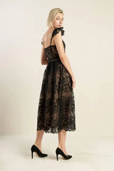 KNOW YOU BETTER LACE WOVEN MIDI DRESS - Flying Tomato - Flyclothing LLC