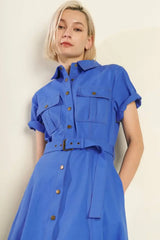 SOUL ON FIRE WOVEN MIDI DRESS - Flying Tomato - Flyclothing LLC