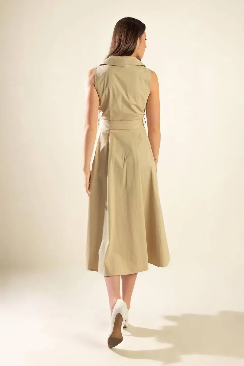 IDEAL APPROACH WOVEN MIDI DRESS - Flying Tomato - Flyclothing LLC