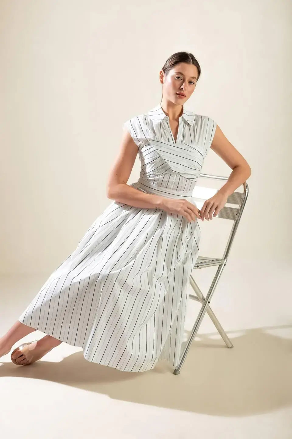 INCREDIBLY SENSATIONAL WOVEN MIDI DRESS - Flying Tomato - Flyclothing LLC