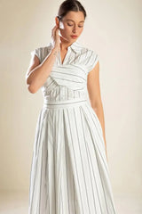 INCREDIBLY SENSATIONAL WOVEN MIDI DRESS - Flying Tomato - Flyclothing LLC