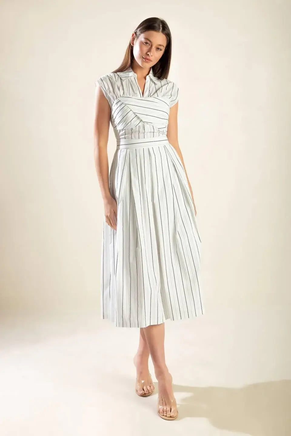 INCREDIBLY SENSATIONAL WOVEN MIDI DRESS - Flying Tomato - Flyclothing LLC