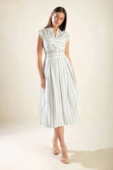 INCREDIBLY SENSATIONAL WOVEN MIDI DRESS - Flying Tomato - Flyclothing LLC