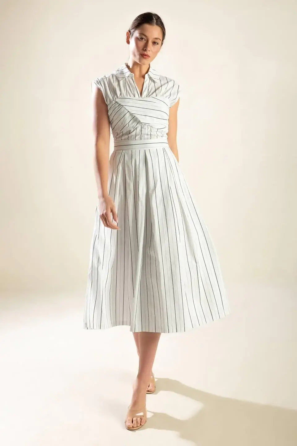 INCREDIBLY SENSATIONAL WOVEN MIDI DRESS - Flying Tomato - Flyclothing LLC