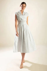 INCREDIBLY SENSATIONAL WOVEN MIDI DRESS - Flying Tomato - Flyclothing LLC
