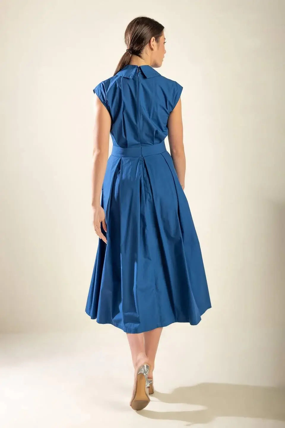 DREAMY IMPRESSION WOVEN MIDI DRESS - Flying Tomato - Flyclothing LLC